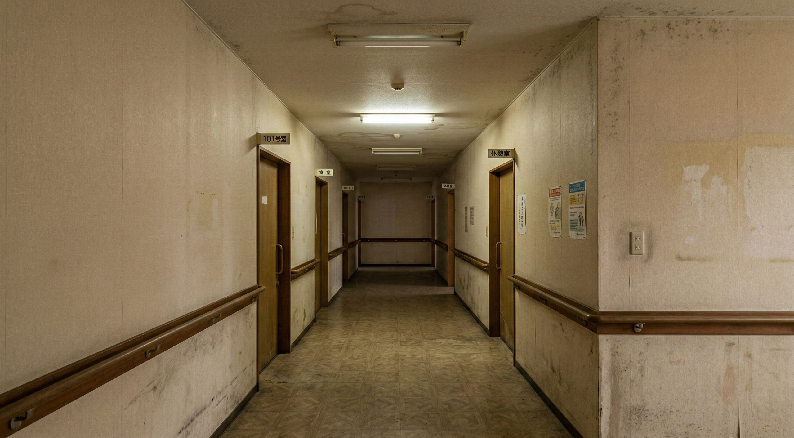 施工事例2 Before 介護施設の廊下