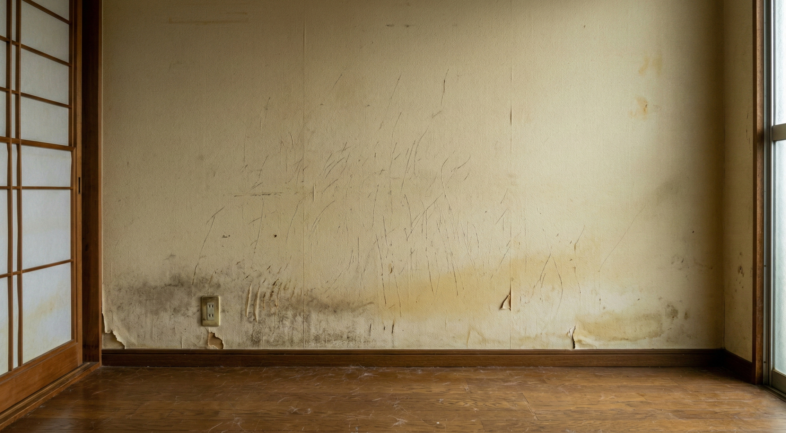 施工事例1 Before ペット部屋の壁