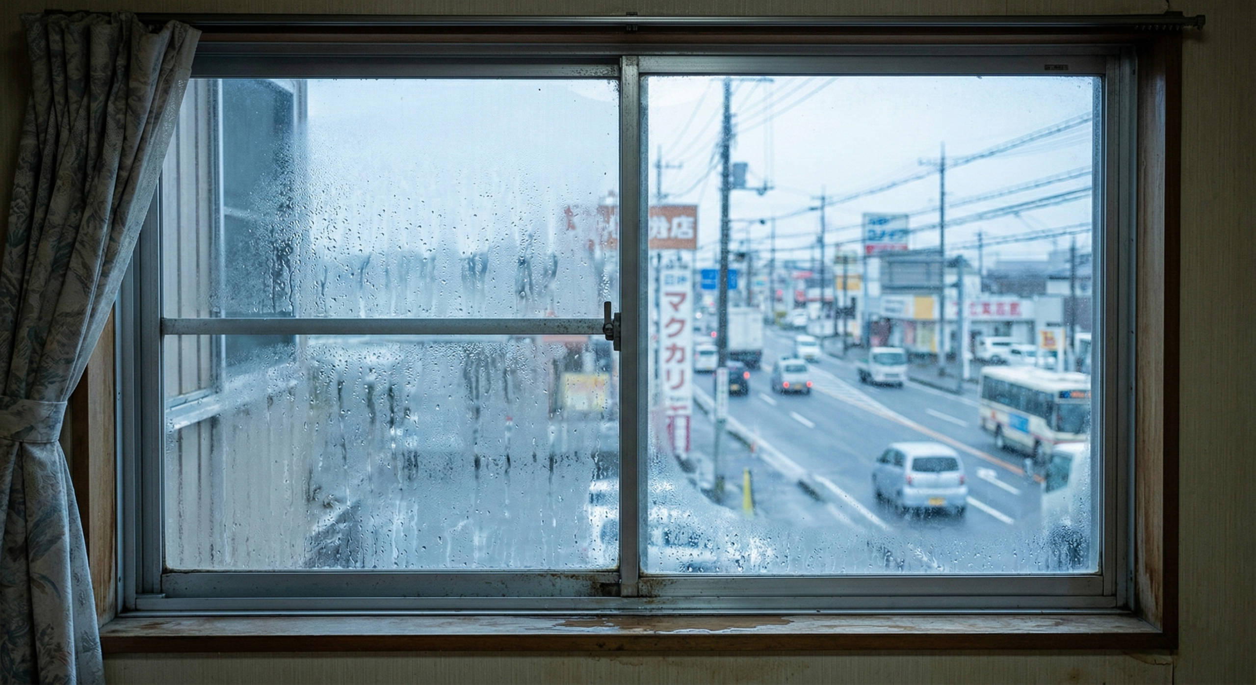 施工前：古いアルミサッシの窓